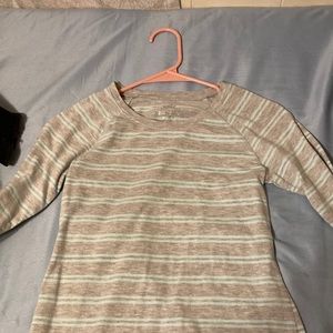 Justice Grey and Blue Striped Long Sleeve Shirt